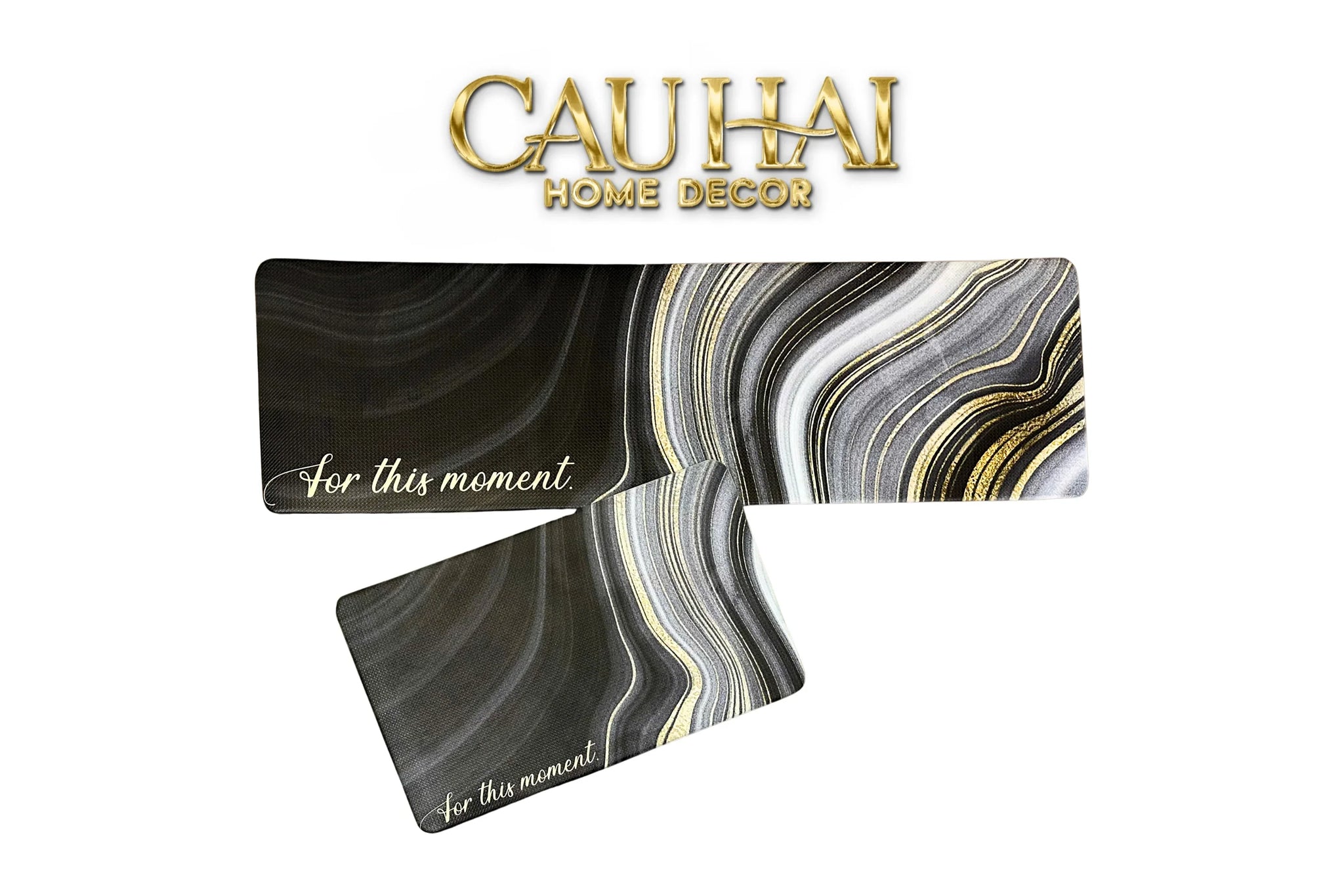 Set Thảm Bếp Da Cao Cấp - Water & Oil Repellent45x75/150 - Saturn Stella-CẬU HAI HOME DECOR