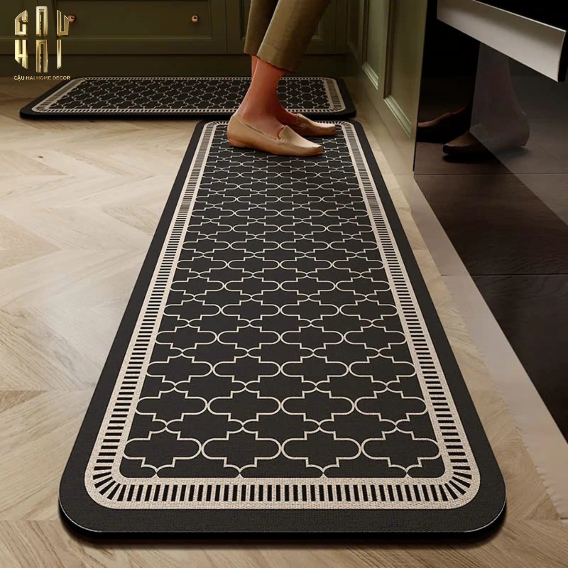 SET THẢM BẾP MICROFIBER 180 - ATHENA TRELLIS-CẬU HAI HOME DECOR