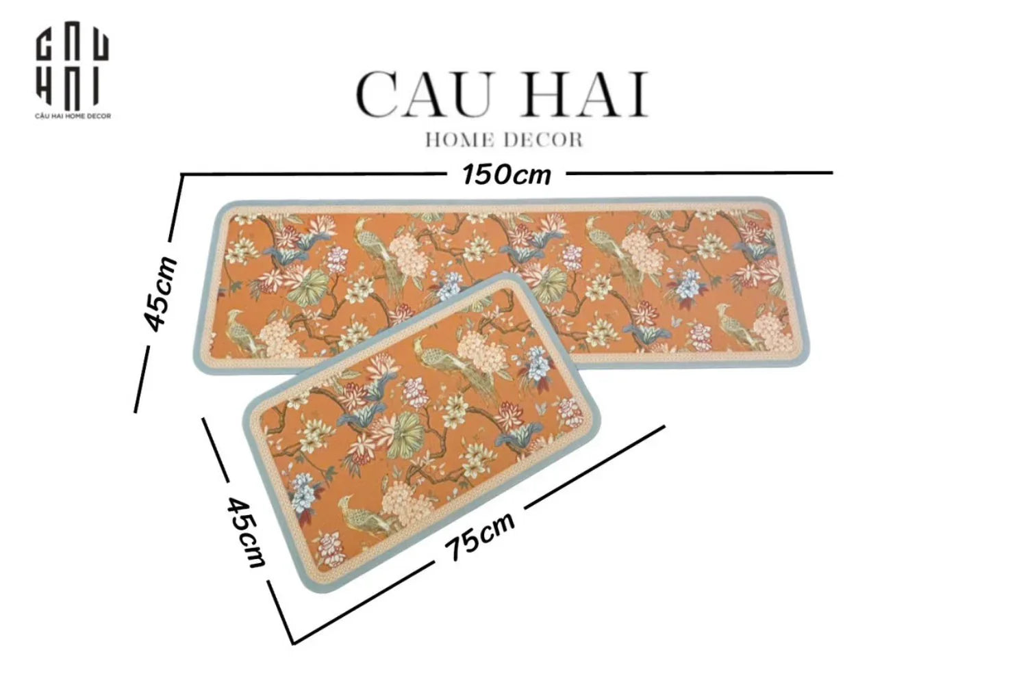 SET THẢM BẾP MICROFIBER 45x150/45x180 DYNASTY OF BIRD - PREMIUM KITCHEN MAT-CẬU HAI HOME DECOR