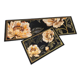 Microfiber Kitchen Mat Set 45x75/150 - Queen of the Night Cactus Flower