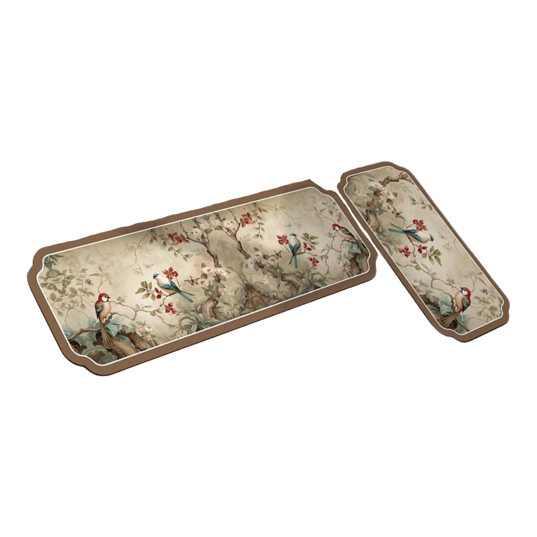 Miracle Birds Microfiber Kitchen Mat Set 45x75/150