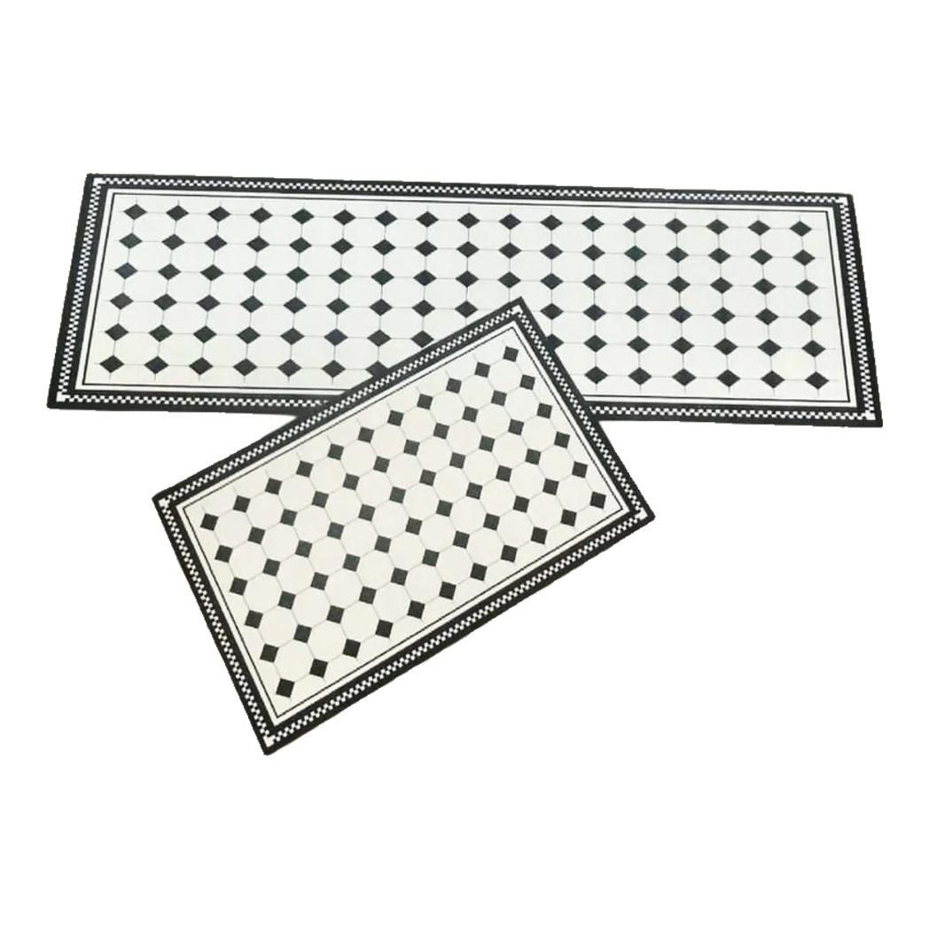 Aligned 1.6m Microfiber Kitchen Mat Set