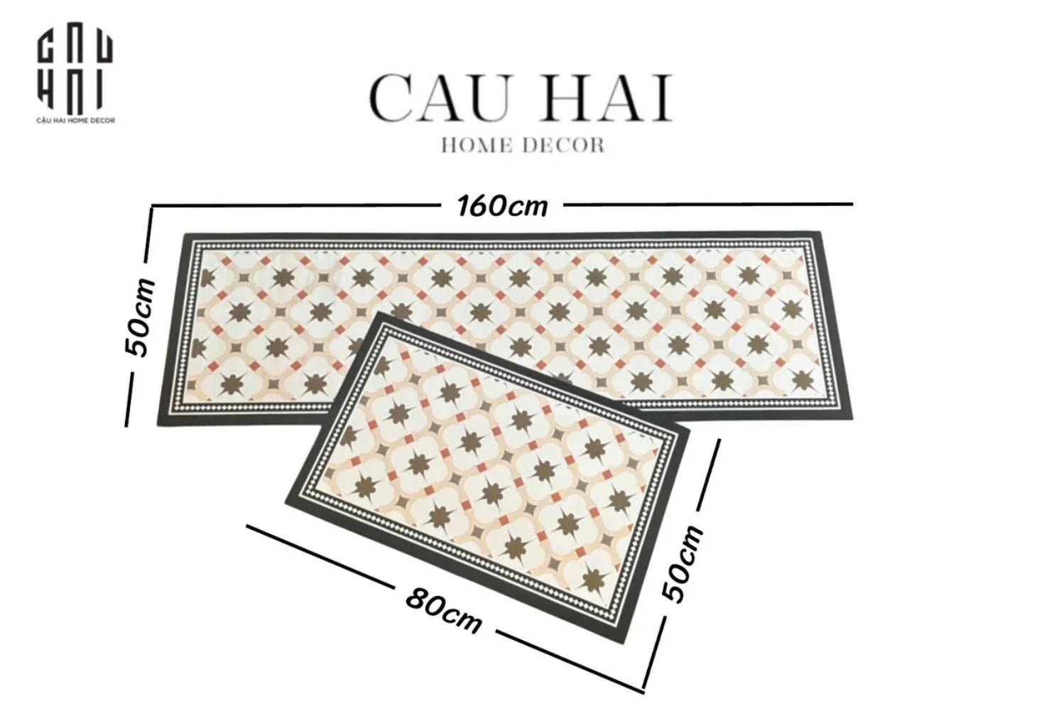 SET THẢM BẾP MICROFIBER PEARL CASTLE 1M6-CẬU HAI HOME DECOR