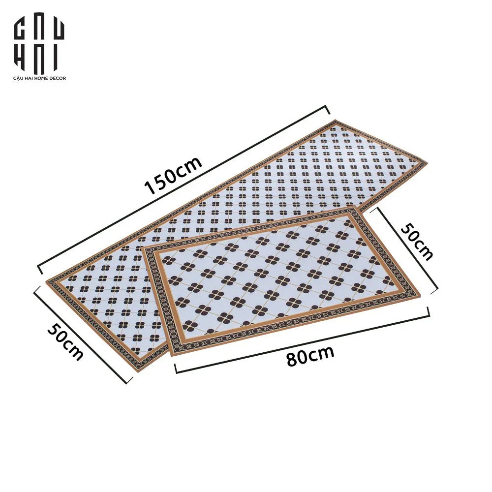 SET THẢM BẾP MICROFIBER MASON 1M5-CẬU HAI HOME DECOR