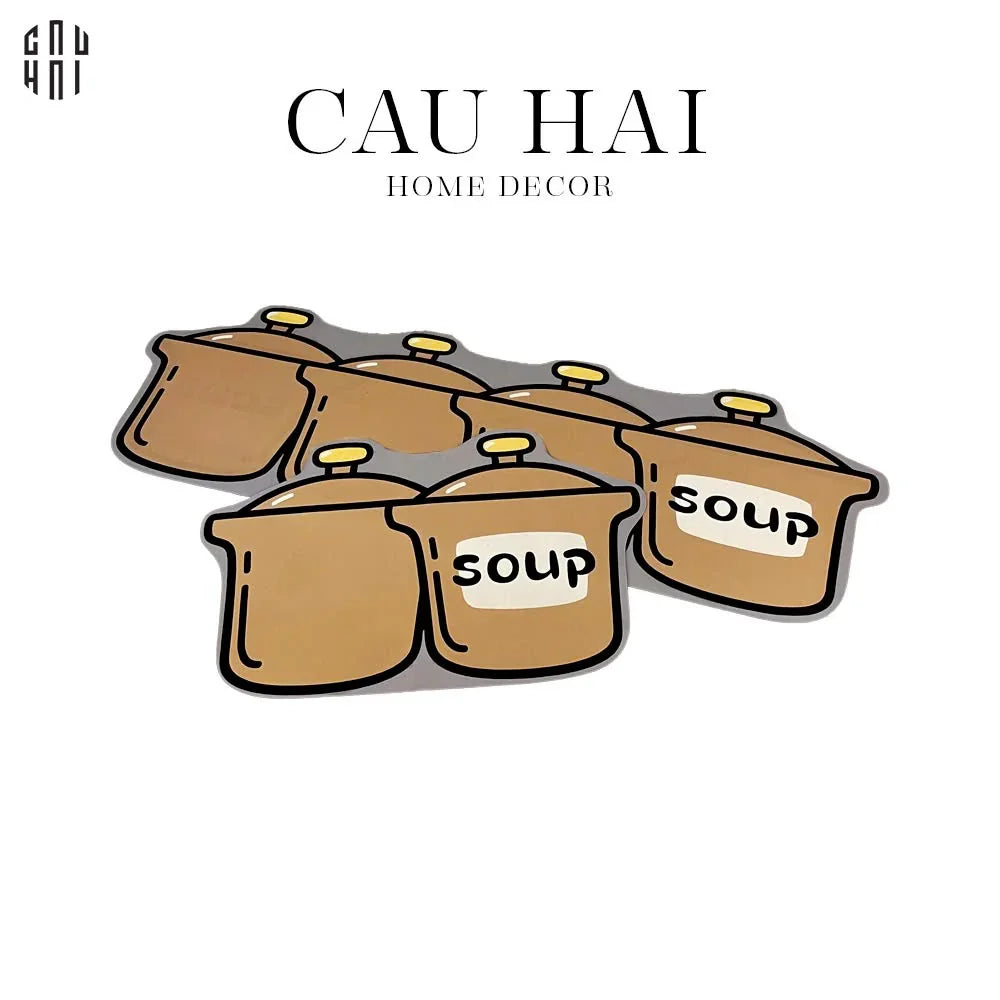 SET THẢM BẾP MICROFIBER MULTI POT 1M5-CẬU HAI HOME DECOR