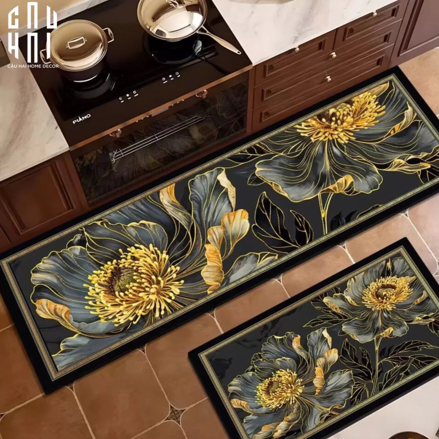 SET THẢM BẾP MICROFIBER SONG LANG 1M6-CẬU HAI HOME DECOR