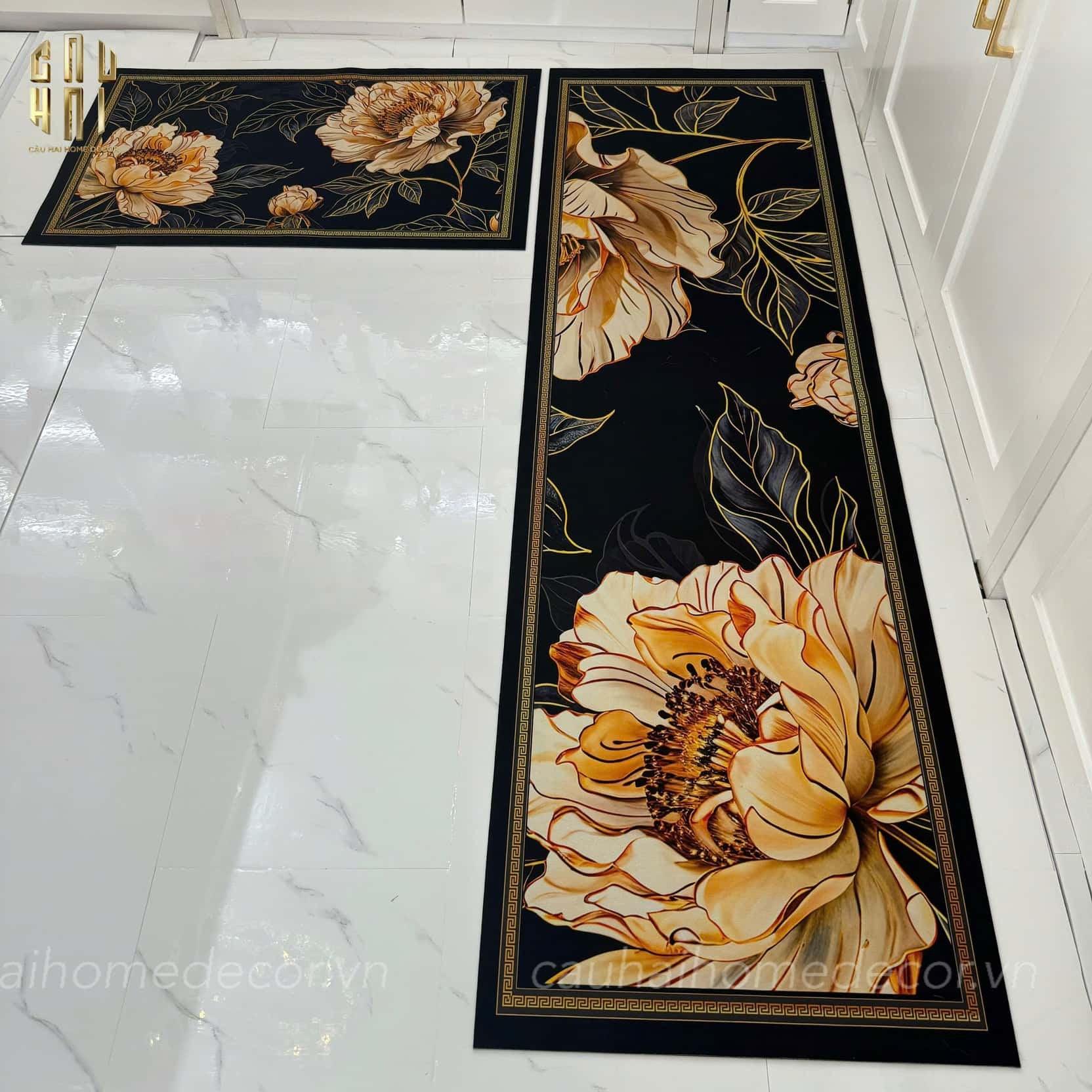 SET THẢM BẾP MICROFIBER SONG QUỲNH 1M6-CẬU HAI HOME DECOR