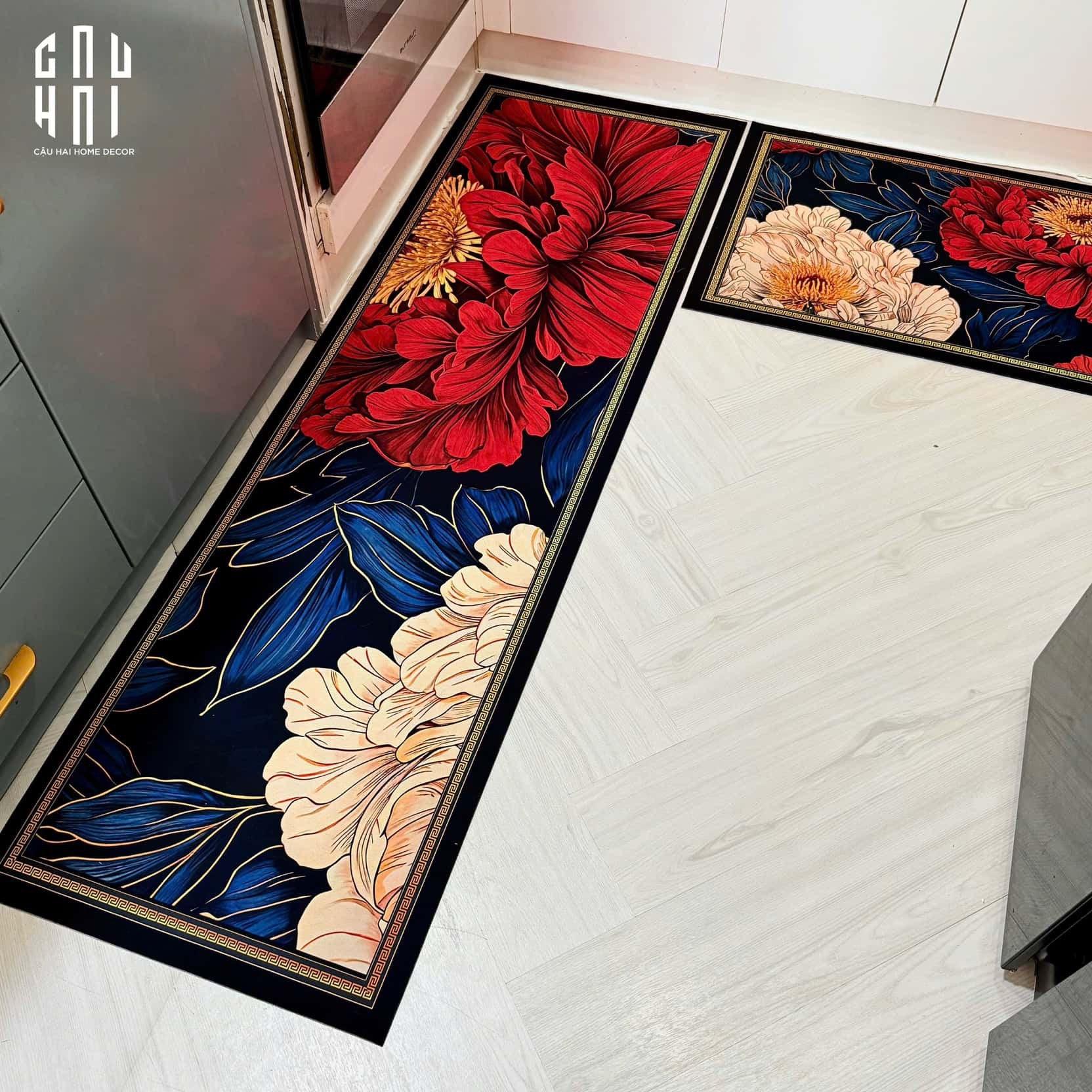 SET THẢM BẾP MICROFIBER SONG TƯỜNG 1M5-CẬU HAI HOME DECOR