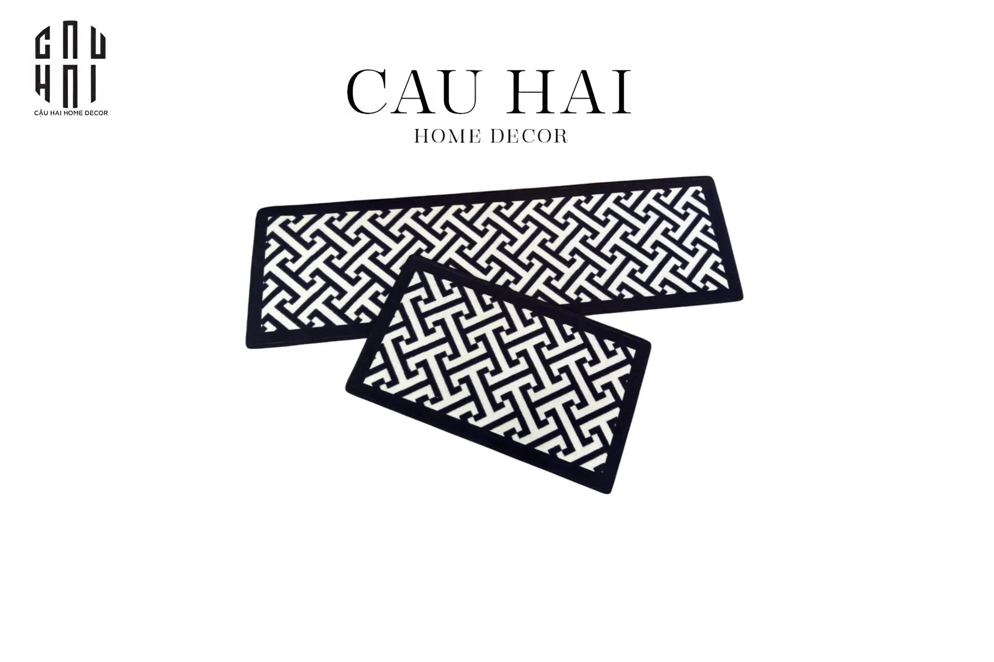 SET THẢM BẾP NHUNG BỈ 150 LIGNES D'ART-CẬU HAI HOME DECOR