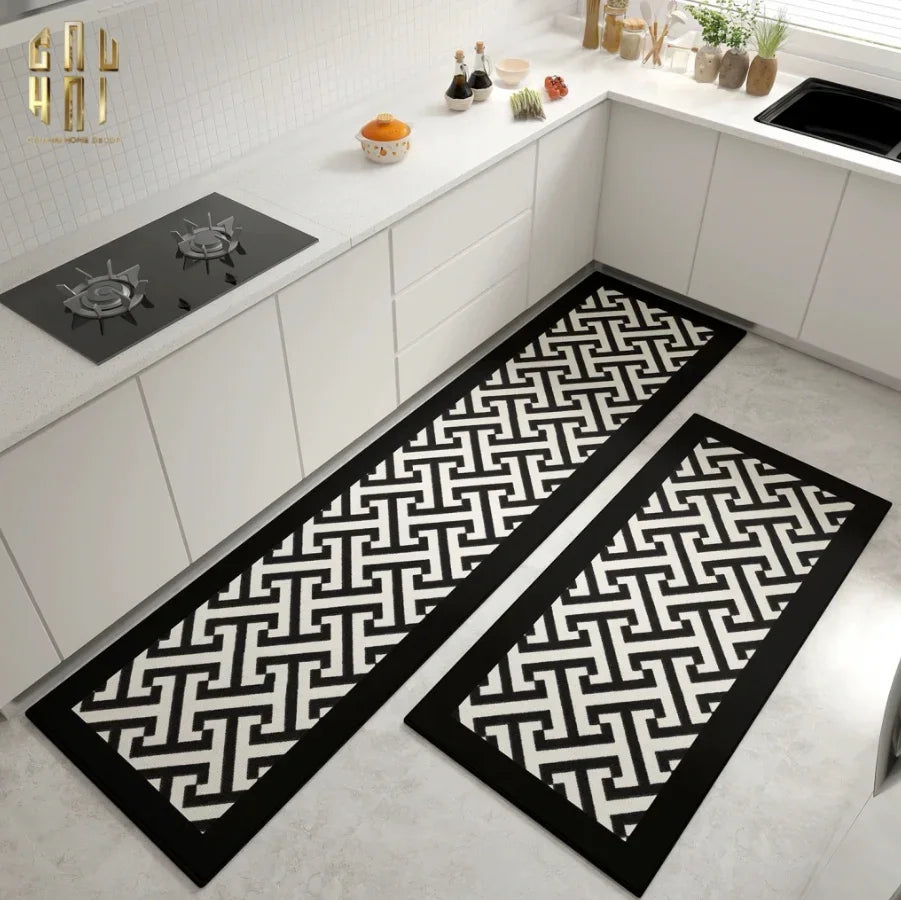 SET THẢM BẾP NHUNG BỈ 150 LIGNES D'ART-CẬU HAI HOME DECOR