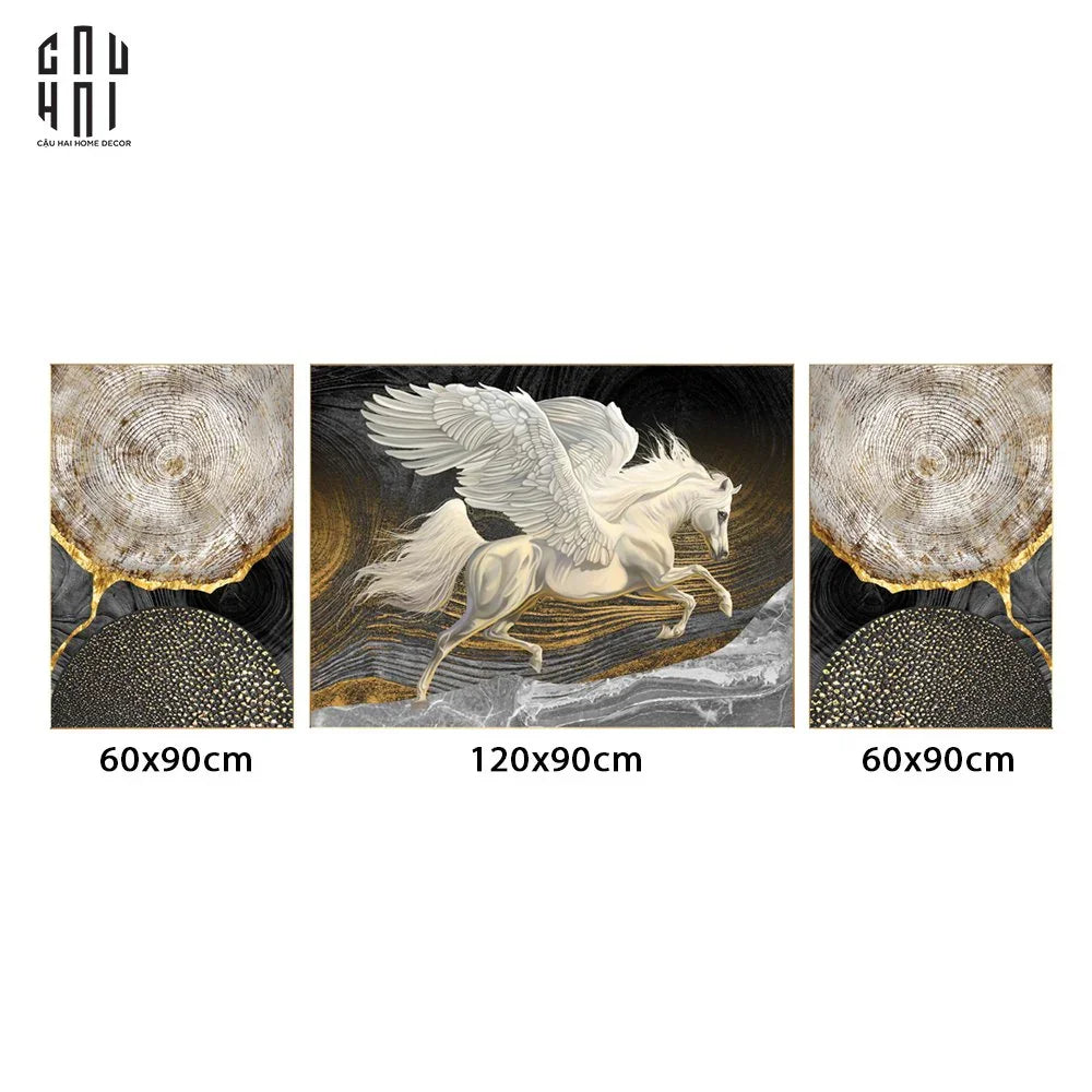 SET TRANH CANVAS CHEVAL VOLANT LUXURY-CẬU HAI HOME DECOR