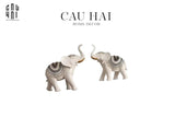 SET TƯỢNG BẠCH TƯỢNG HOÀNG GIA - WHITE ELEPHANT ATELIER-CẬU HAI HOME DECOR