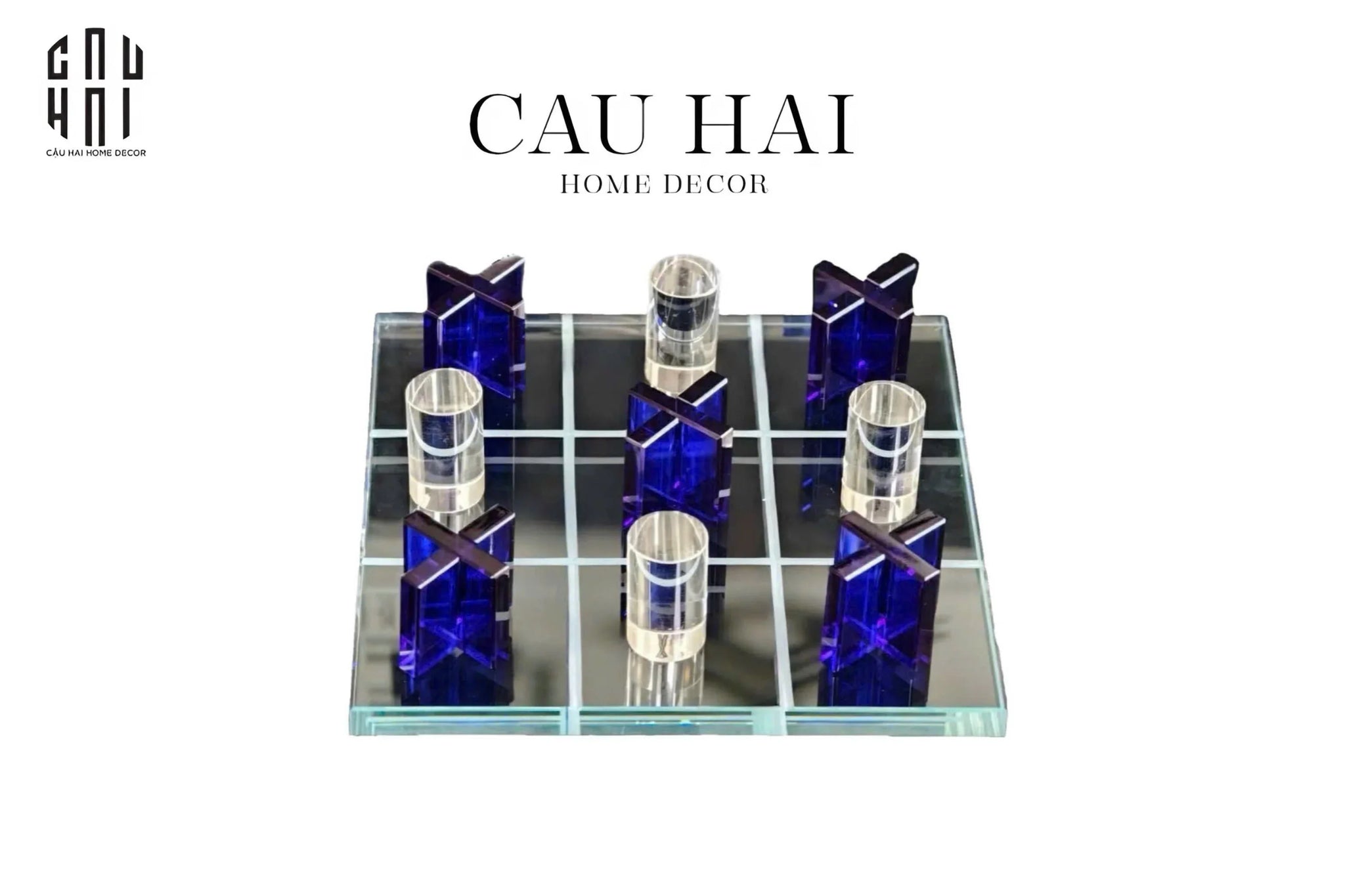 Set Tượng Bàn Cờ Pha Lê XO - Art Cristalleries Chess Board Couture Decoratives Objects 25x25-CẬU HAI HOME DECOR