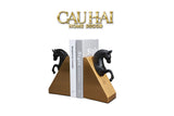 Set Tượng Chặn Sách Đá Marble Trojan Troy Horse Bookend 20x10x15-SÁCH TRANG TRÍ-CẬU HAI HOME DECOR