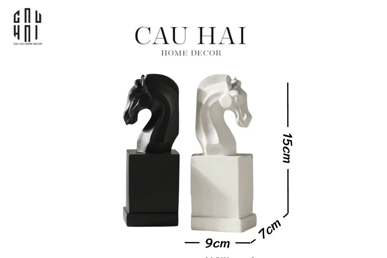 Set Tượng Chặn Sách Réflexion Cavalliere 7x9x15-CẬU HAI HOME DECOR
