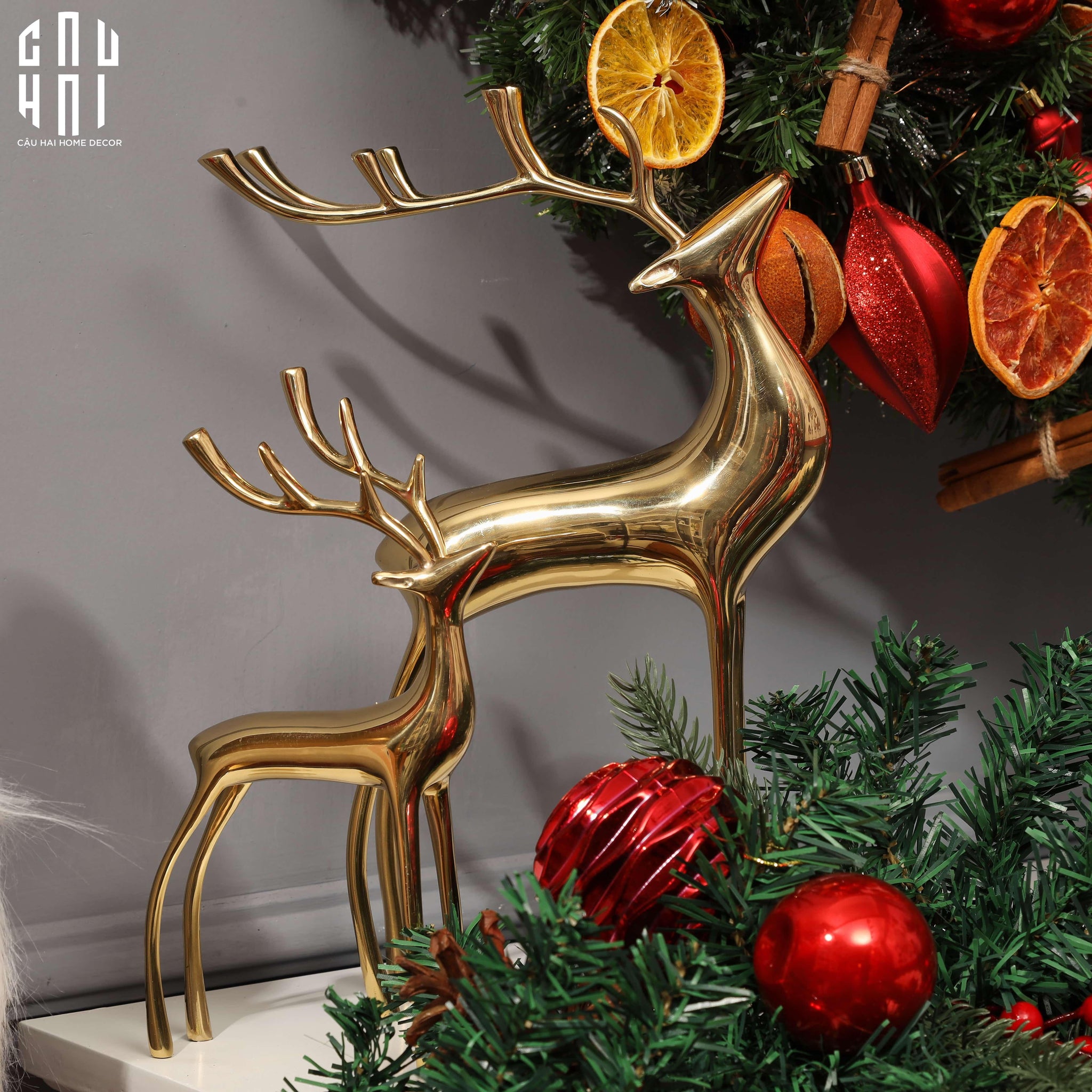 SET TƯỢNG GOLDEN ALLEY PREMIUM-CẬU HAI HOME DECOR