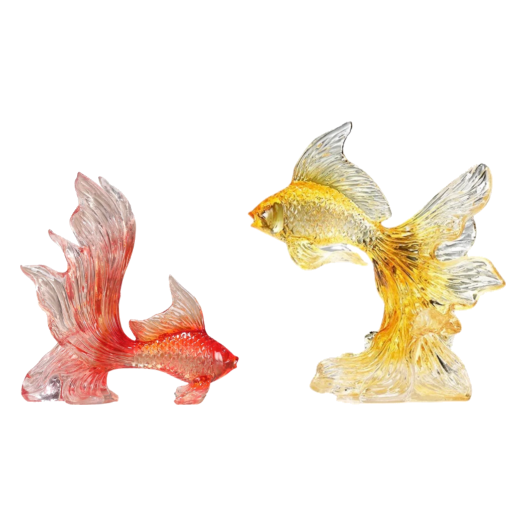 Set Tượng Resin Song Ngư Vượng Phát – Rubis Élégance-TƯỢNG TRANG TRÍ-CẬU HAI HOME DECOR