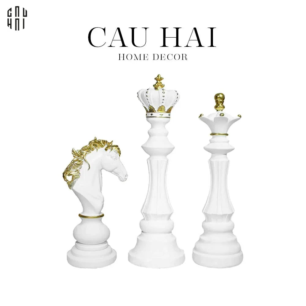 SET TƯỢNG TRANG TRÍ MAJESTIC CHESSBOARD-CẬU HAI HOME DECOR