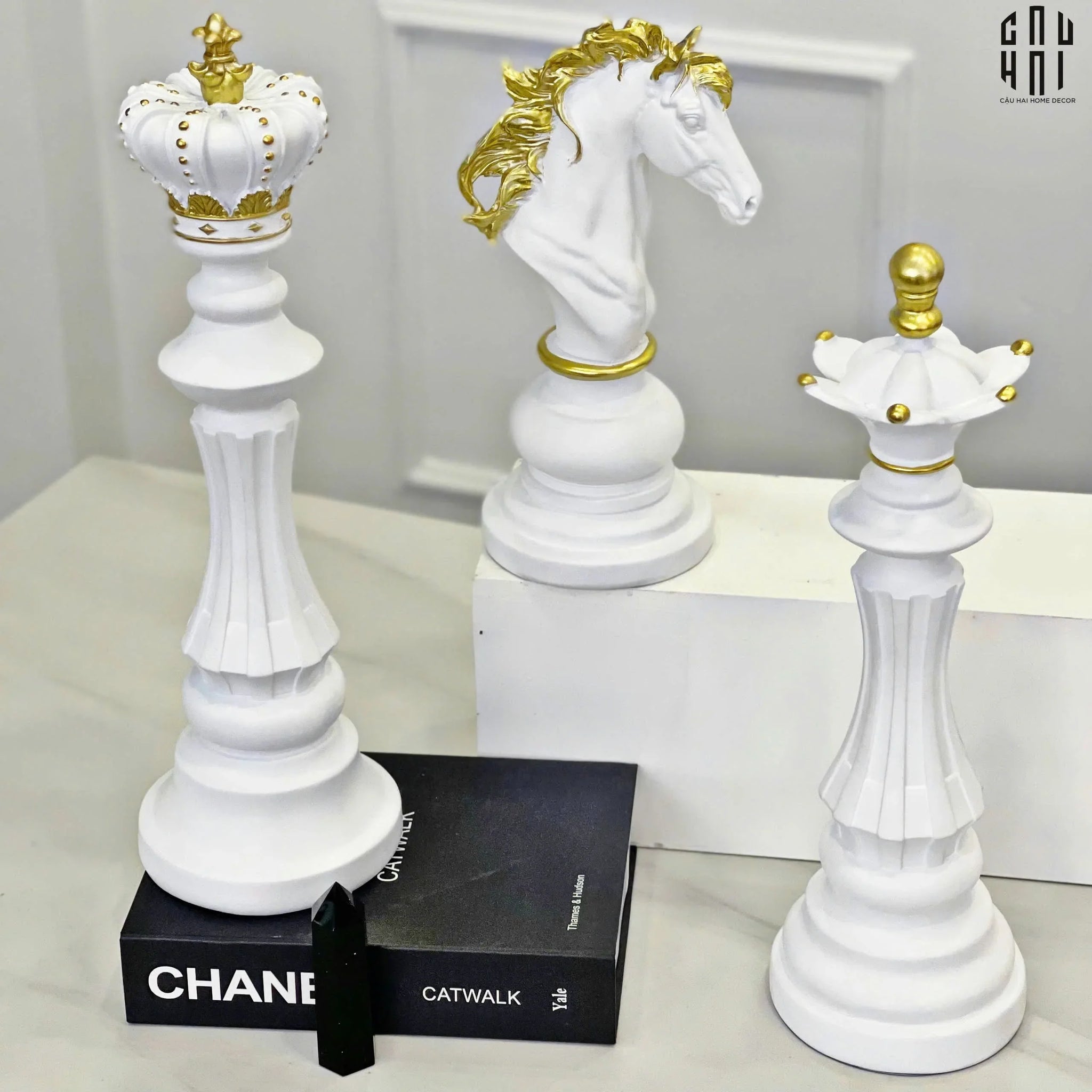 SET TƯỢNG TRANG TRÍ MAJESTIC CHESSBOARD-CẬU HAI HOME DECOR