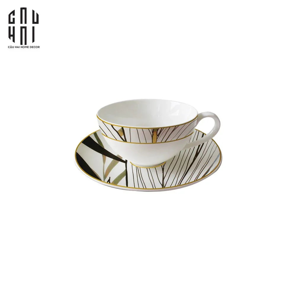 TÁCH TRÀ GOLDEN LEAF [HL]-CẬU HAI HOME DECOR