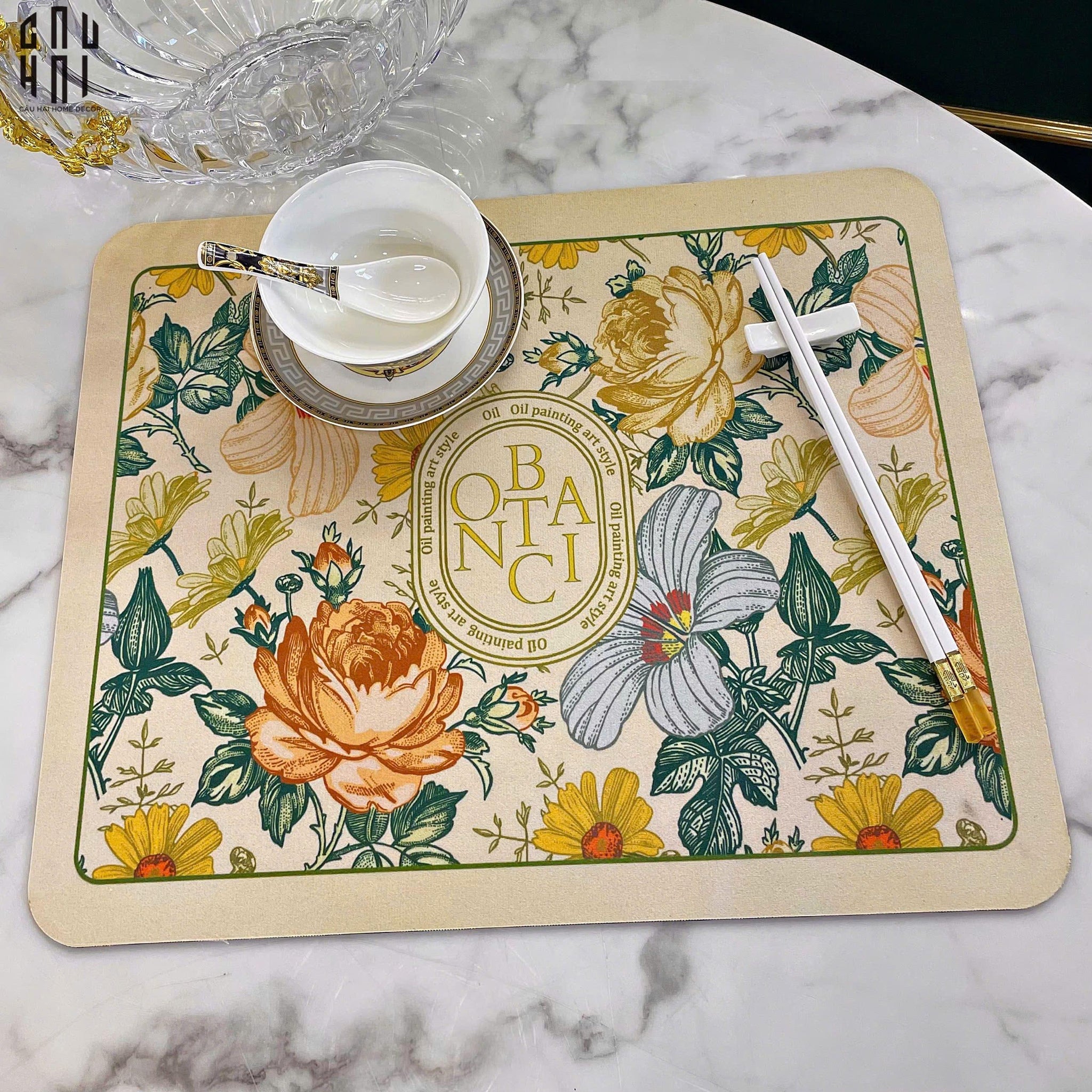 Tấm Lót Microfiber Flower Lovers B 30X40 - CẬU HAI HOME DECOR