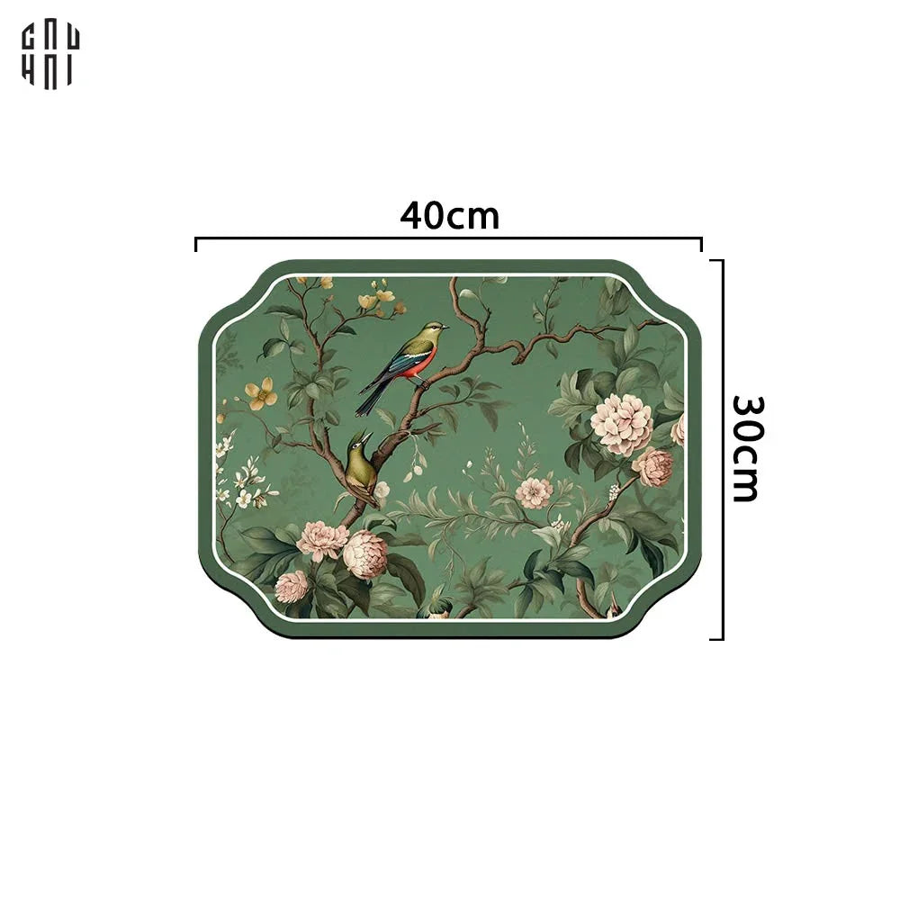 Tấm Lót Microfiber Green Blossom Spring 30X40Cm - CẬU HAI HOME DECOR