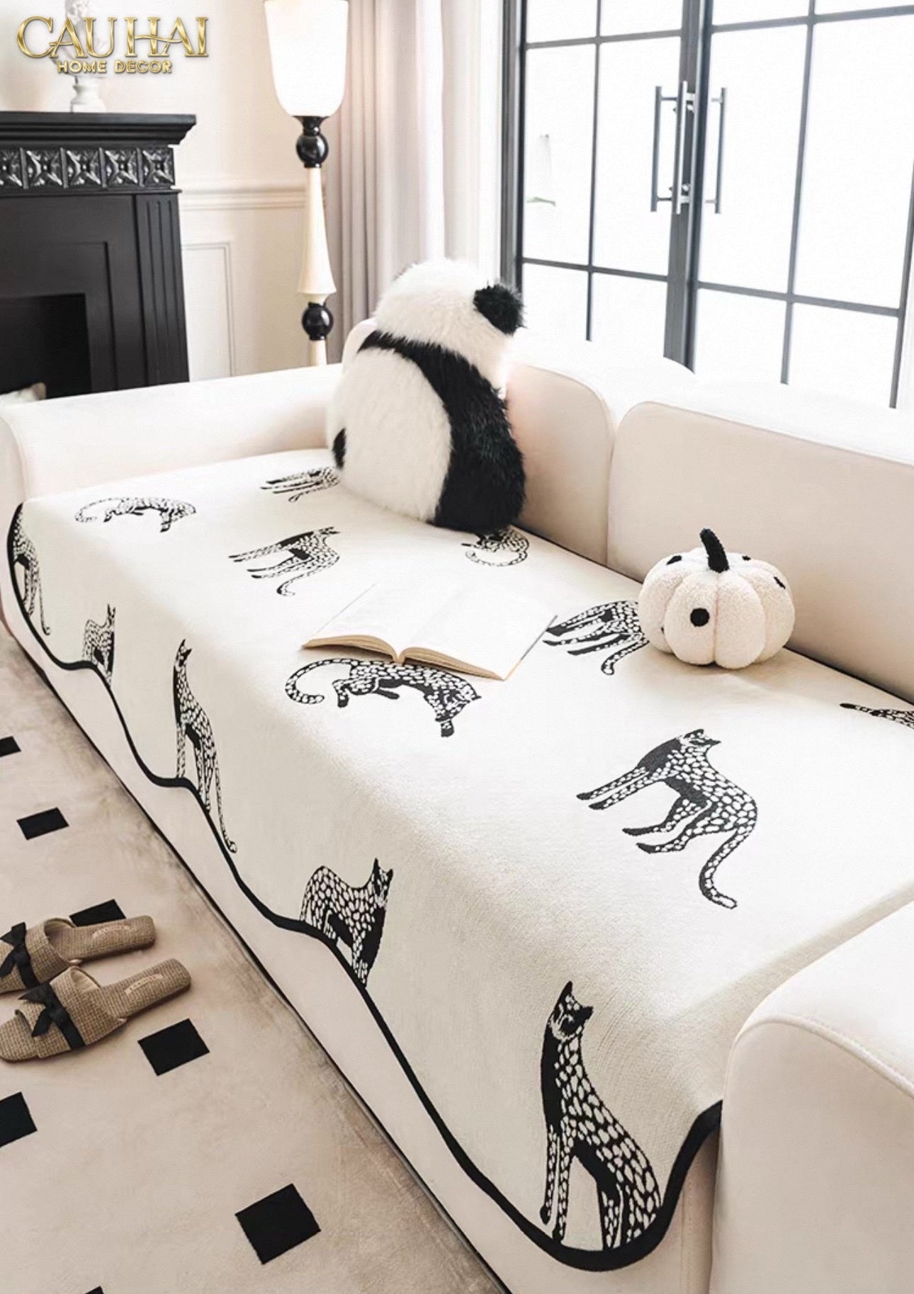 TẤM PHỦ SOFA - 90X210 - PANTHER SQUAD-CẬU HAI HOME DECOR