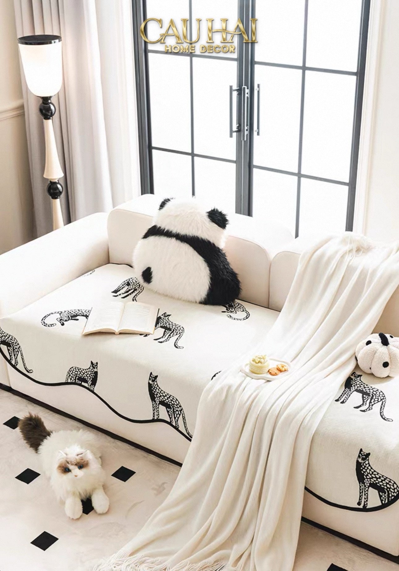 TẤM PHỦ SOFA - 90X210 - PANTHER SQUAD-CẬU HAI HOME DECOR
