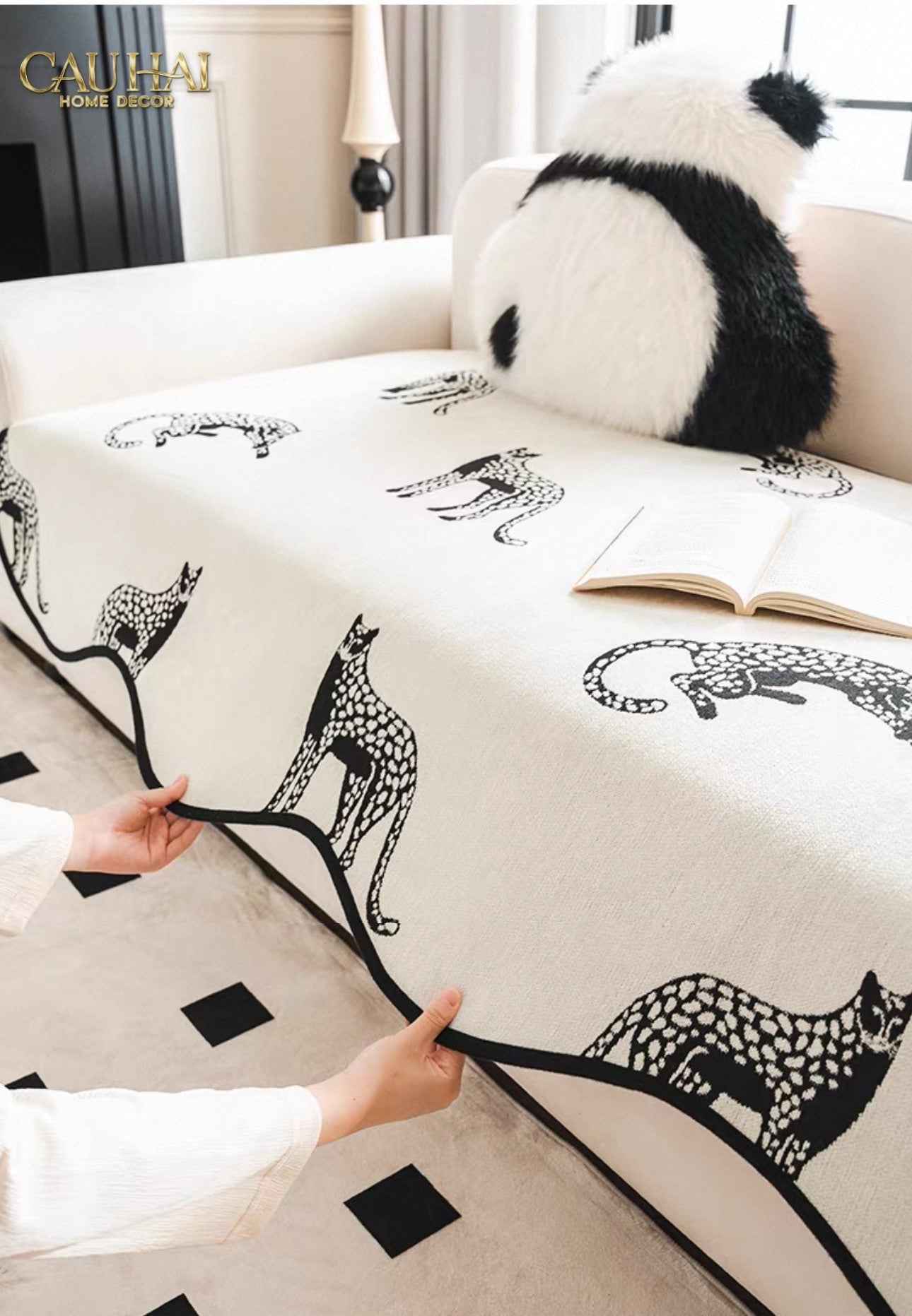 TẤM PHỦ SOFA - 90X210 - PANTHER SQUAD-CẬU HAI HOME DECOR