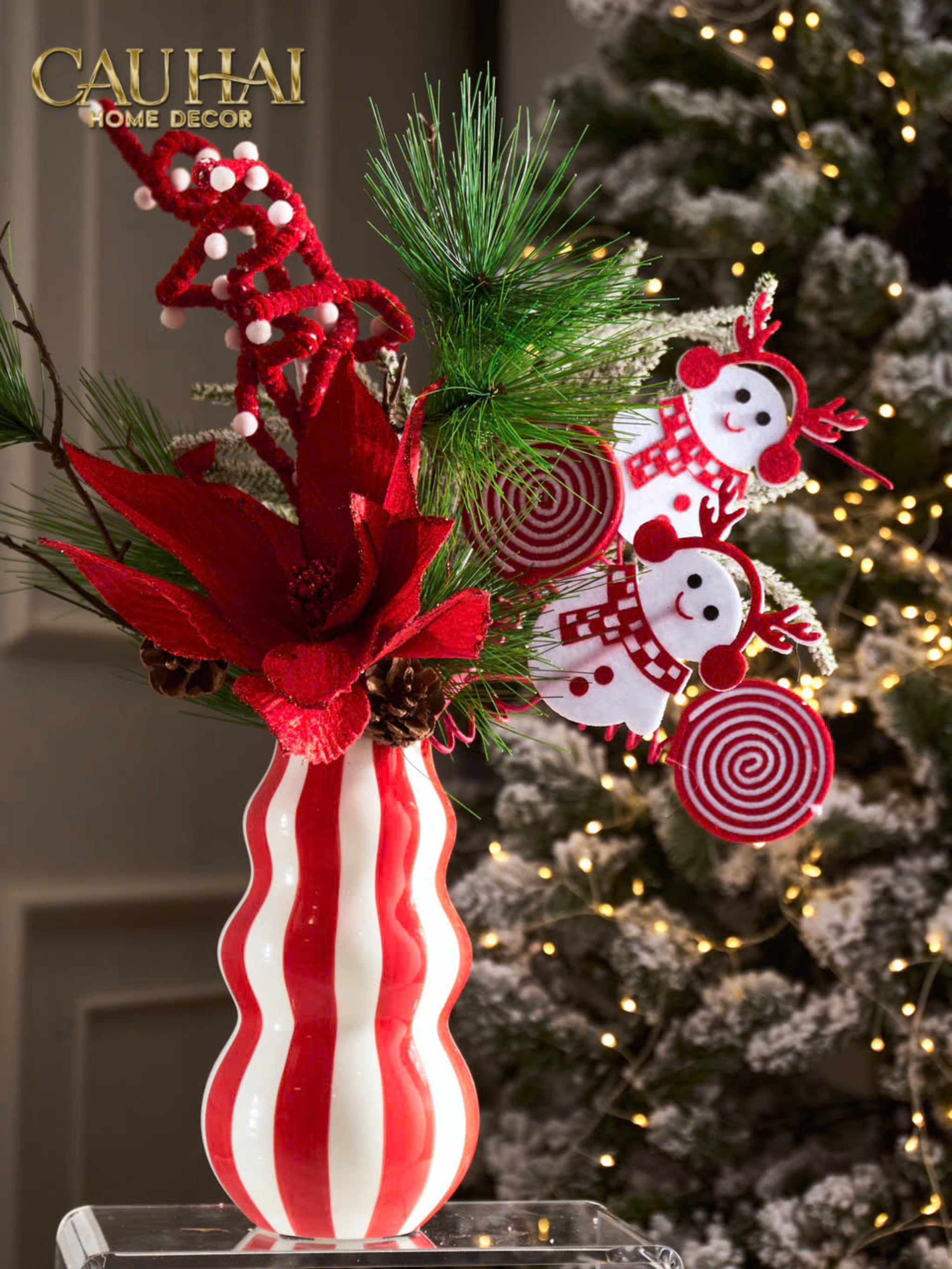 Tết Couture - Bình Hoa Grande Cherry Clowny H23 - CẬU HAI HOME DECOR