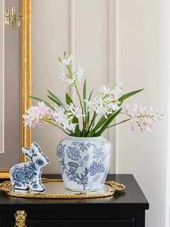 "Tết" Couture - Bình Hoa Sứ Tráng Men Indochine Flora-CẬU HAI HOME DECOR