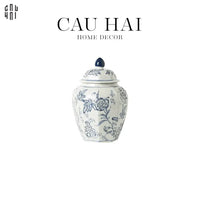 "Tết" Couture - Bình Hoa Sứ Tráng Men Indochine Flora-CẬU HAI HOME DECOR