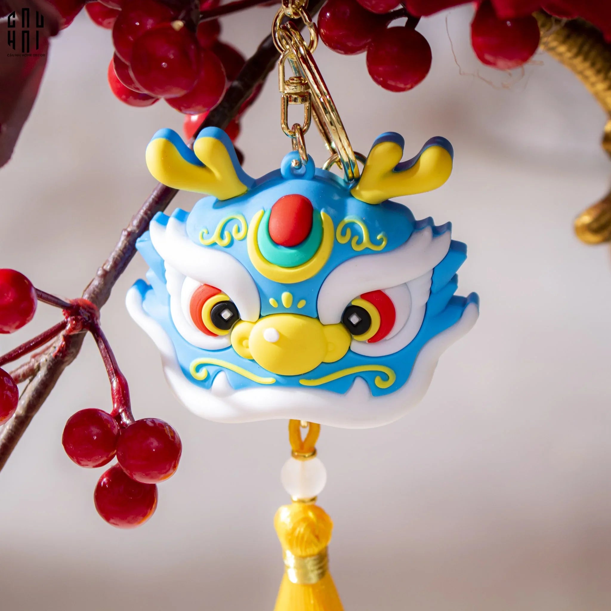 Tết Couture - Dây Treo Kỳ Lân Premium - Blue-Trang Trí Tết-CẬU HAI HOME DECOR