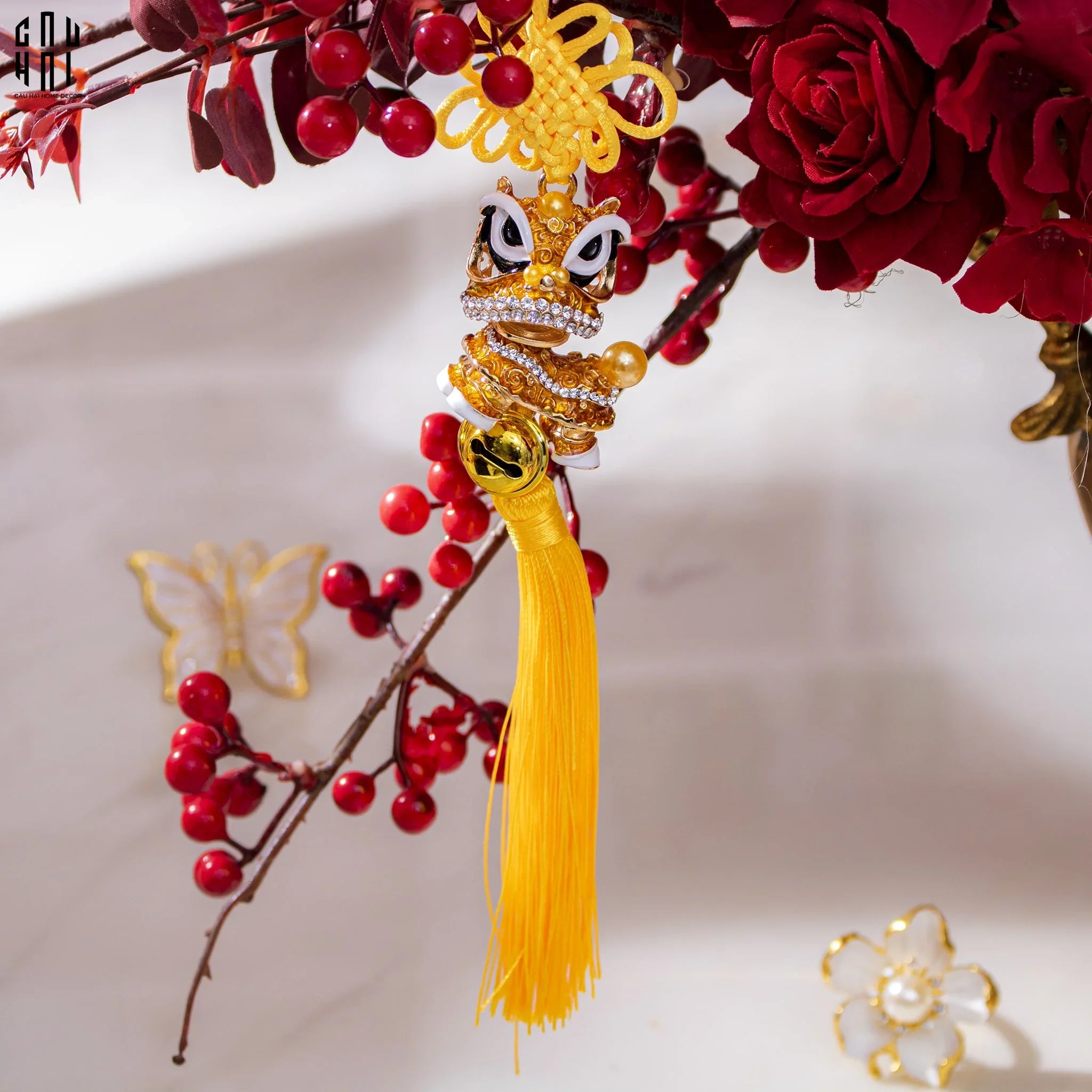 Tết Couture - Dây Treo Kỳ Lân Vàng-CẬU HAI HOME DECOR