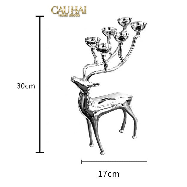 Tết Couture - Đế Nến Hươu Lumière Du Cerf – Gilded Candle Holder Antler - CẬU HAI HOME DECOR