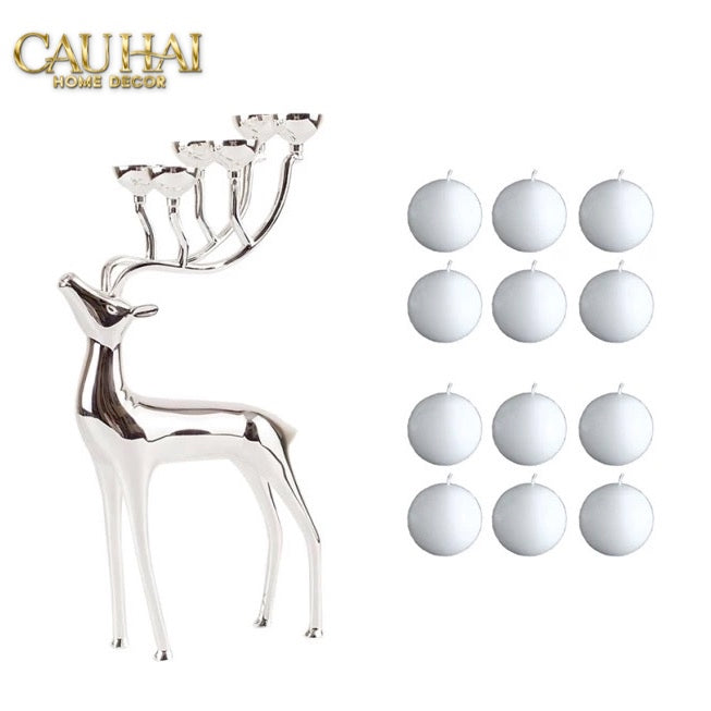 Tết Couture - Đế Nến Hươu Lumière Du Cerf – Gilded Candle Holder Antler - CẬU HAI HOME DECOR