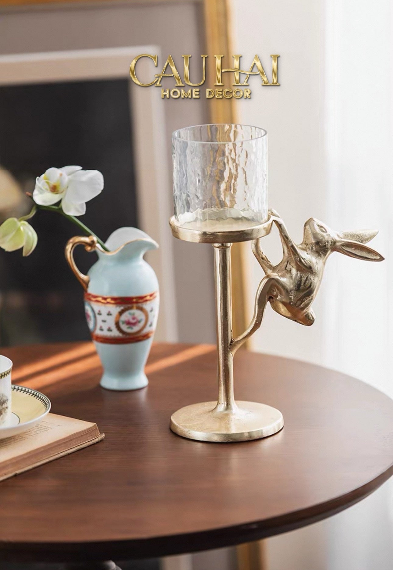 Tết Couture - Đế Nến Thỏ Climbing Glory Lapin Brasson Candle Holder - CẬU HAI HOME DECOR