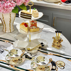 Tết Couture - Đĩa Bánh 3 Tầng Jasmine Étagère Trois Niveaux-CẬU HAI HOME DECOR