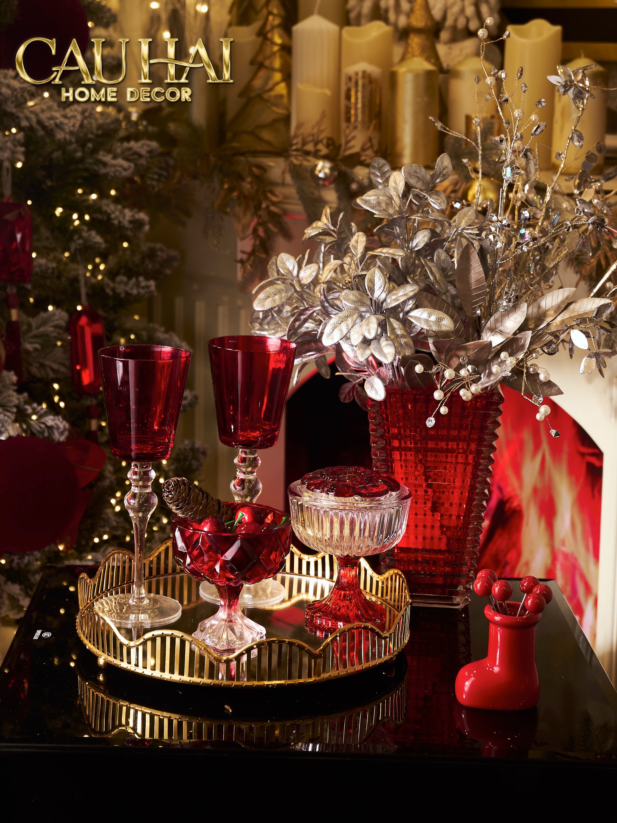 Tết Couture - Đĩa Thuỷ Tinh Icecream Tiny Plateau. - CẬU HAI HOME DECOR