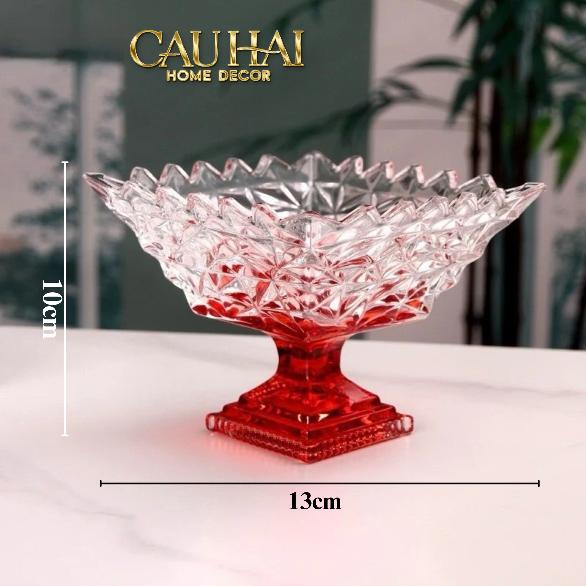 Tết Couture - Đĩa Thuỷ Tinh Icecream Tiny Plateau. - CẬU HAI HOME DECOR