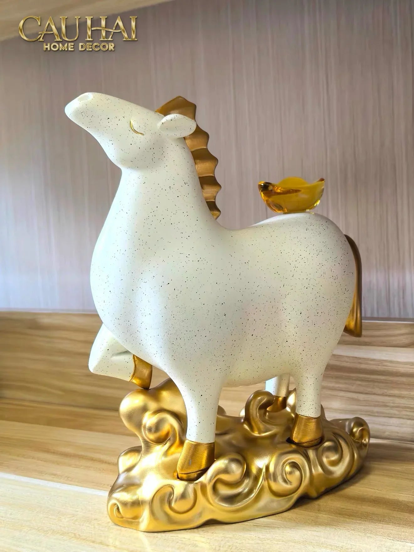 Tết Couture - Gift Set Tượng Ngựa Bạch Mã Kim Nguyên Bảo 2026-CẬU HAI HOME DECOR