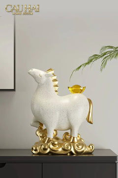 Tết Couture - Gift Set Tượng Ngựa Bạch Mã Kim Nguyên Bảo 2026-CẬU HAI HOME DECOR