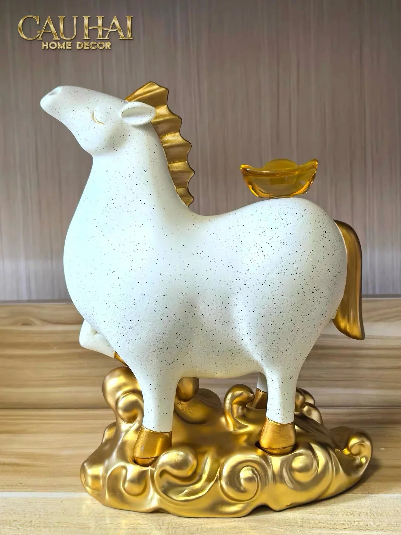 Tết Couture - Gift Set Tượng Ngựa Bạch Mã Kim Nguyên Bảo 2026-CẬU HAI HOME DECOR