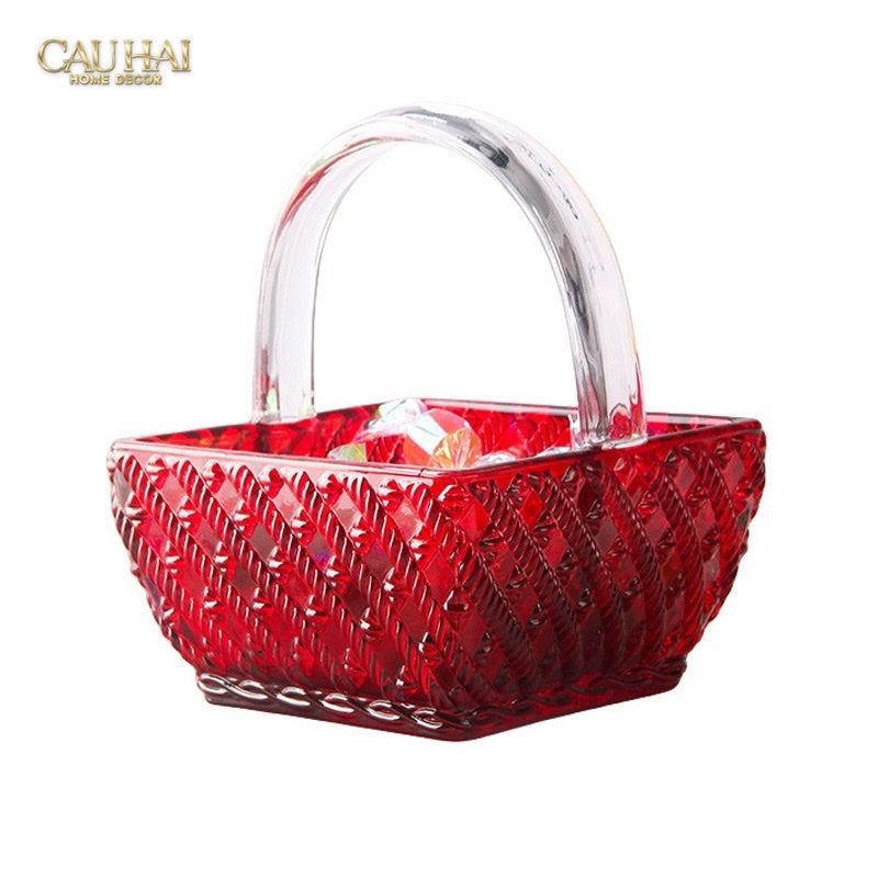 Tết Couture - Giỏ Kẹo Thuỷ Tinh Jelly Ruby Candy Basket - CẬU HAI HOME DECOR