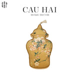 Tết Couture - Gối Bình Hoa Vàng - Kim Hoa Đàn 64 - CẬU HAI HOME DECOR