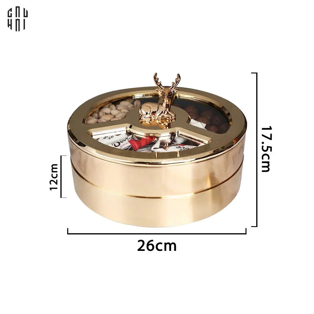 Tết Couture - Hộp Bánh Mứt 2 Tầng Boîte Exquise - Antler Portrait - CẬU HAI HOME DECOR