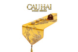 Tết Couture - Khăn Trải Bàn Lụa Thêu Kim Sơn Thuỷ Đồ 2m7 & 3m Table Runner-KHĂN TRẢI BÀN-CẬU HAI HOME DECOR