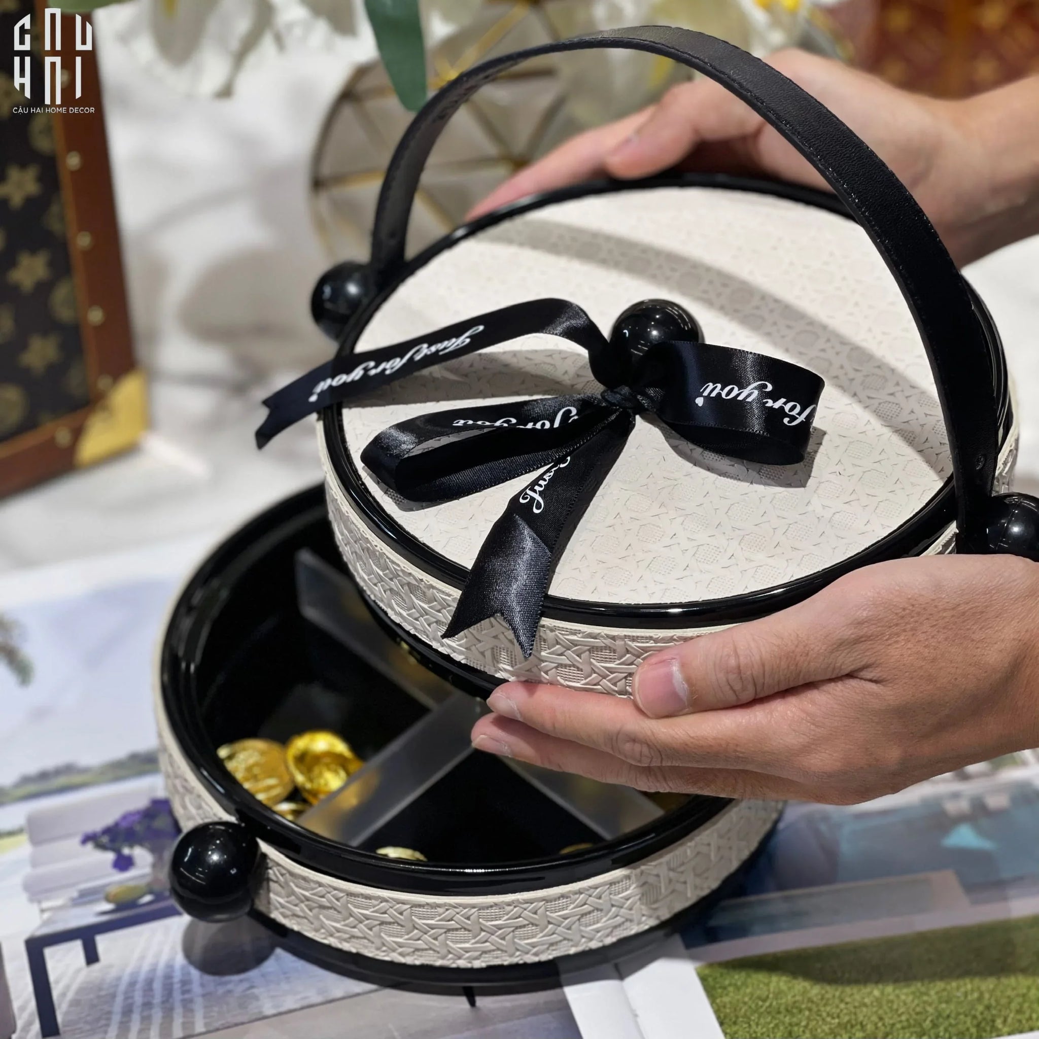 Tết Couture - Khay Bánh Kẹo 2 Tầng Lovely Serena - CẬU HAI HOME DECOR