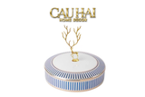 Tết Couture - Khay Bánh Mứt Linges Antler Noble - Bleu / Rose Plateau - CẬU HAI HOME DECOR