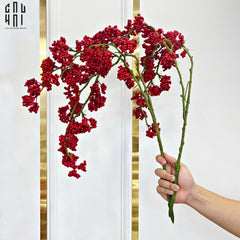 Tết Couture - Set 2 Cành Đào Đông Petite Grappe Rouge D’Hiver-CẬU HAI HOME DECOR